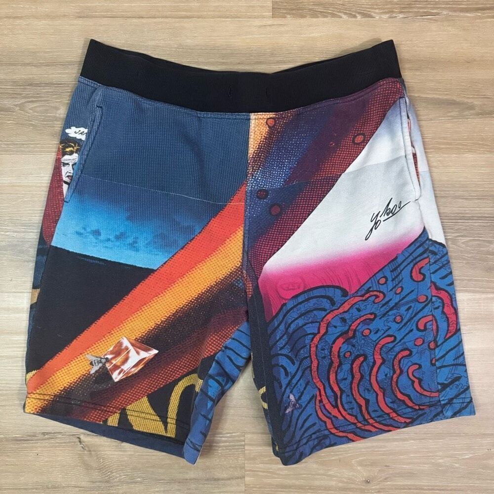 Ugg x Tadanori Yokoo Men's L Sweat Shorts Bold Arty All Over Print Maximalist
